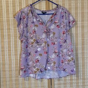 Buffalo David Bitton Shirt Womens 2X Purple Floral Cottagecore Boho Fairycore